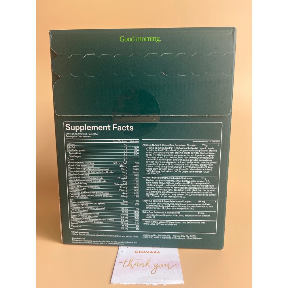AG1 Athletic Greens 40 x 12g Individual Sealed Nutrition Packets NEW - Picture 4 of 4